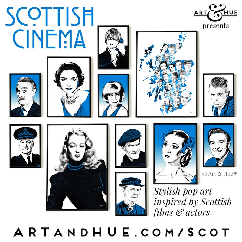 Scottish Cinema pop art by Art & Hue