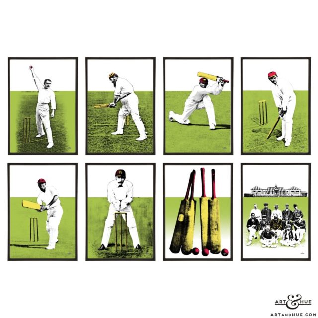 Cricket group of stylish pop art prints by Art & Hue