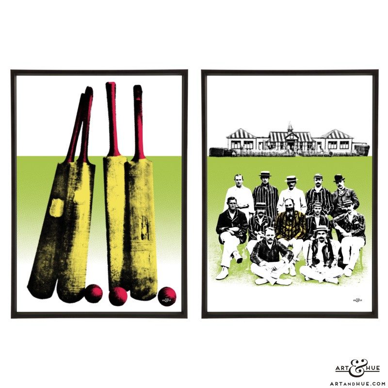 Cricket pair of stylish pop art prints by Art & Hue