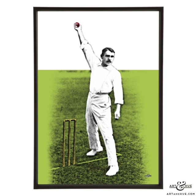Cricketer J.T. Hearne stylish cricket pop art print by Art & Hue
