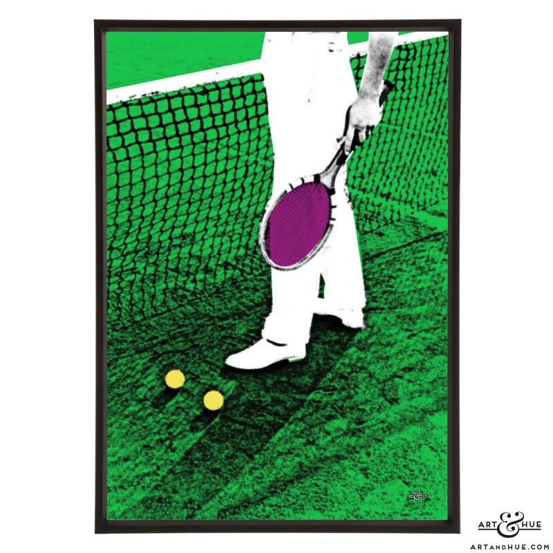 Tennis Court stylish pop art print by Art & Hue