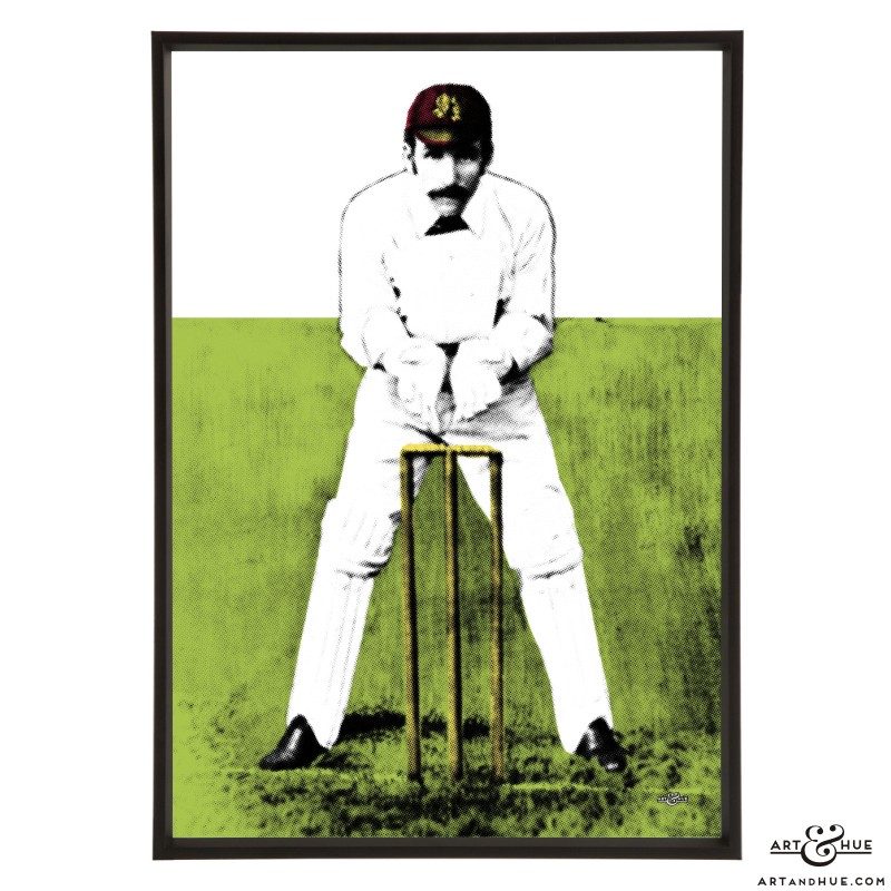 Wicket-keeper cricketer Richard Pilling stylish cricket pop art print by Art & Hue