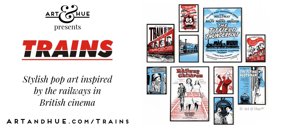 Art & Hue presents Trains stylish pop art prints