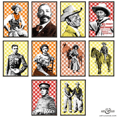 Gingham West group of stylish pop art prints by Art & Hue