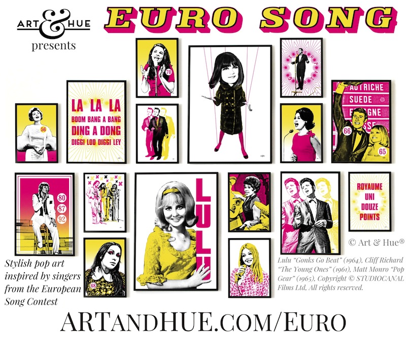 Art & Hue presents Euro Song stylish pop art prints