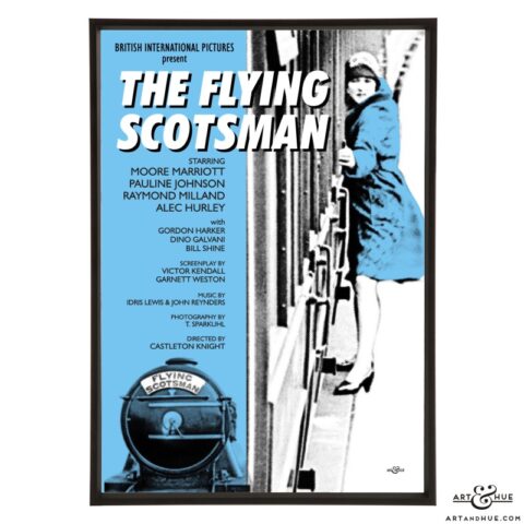 The Flying Scotsman stylish pop art print by Art & Hue
