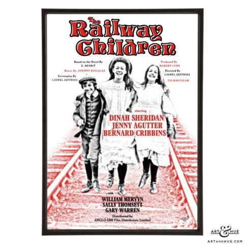 The Railway Children stylish pop art print by Art & Hue