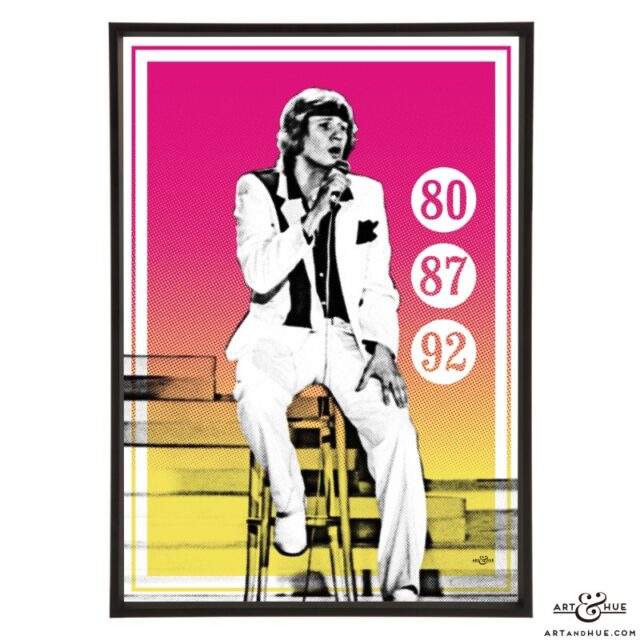Johnny Logan stylish pop art print by Art & Hue