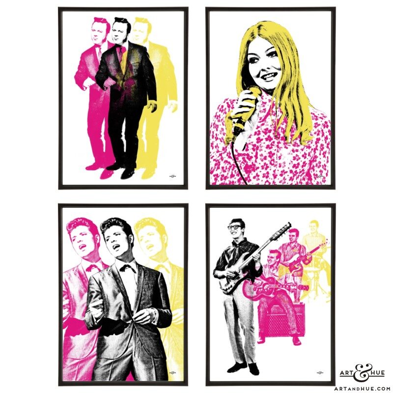 UK Runners-up group of stylish pop art prints by Art & Hue