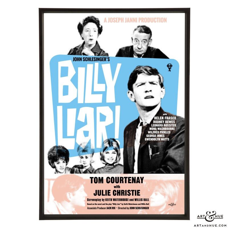 Billy Liar poster remix stylish pop art print by Art & Hue