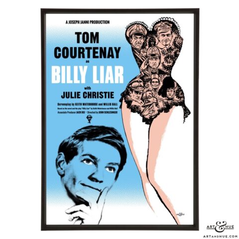 Billy Liar poster stylish pop art print by Art & Hue