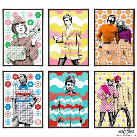 Pattern Models Group of stylish pop art prints by Art & Hue