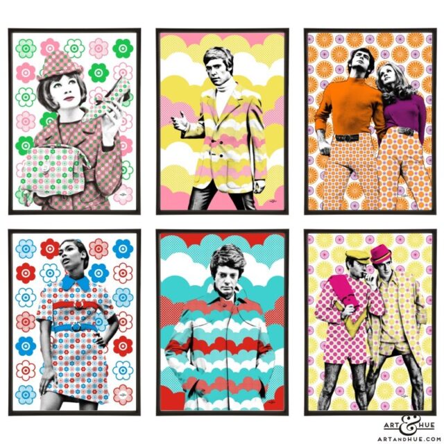Pattern Models Group of stylish pop art prints by Art & Hue