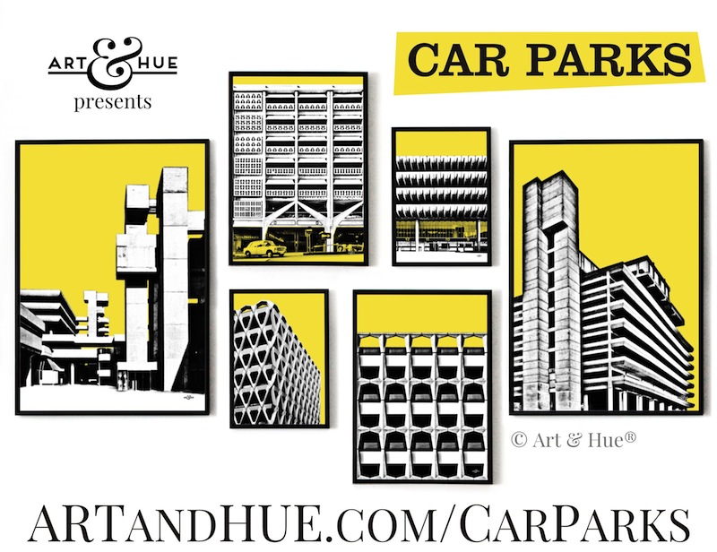 Art & Hue presents Car Parks stylish pop art prints