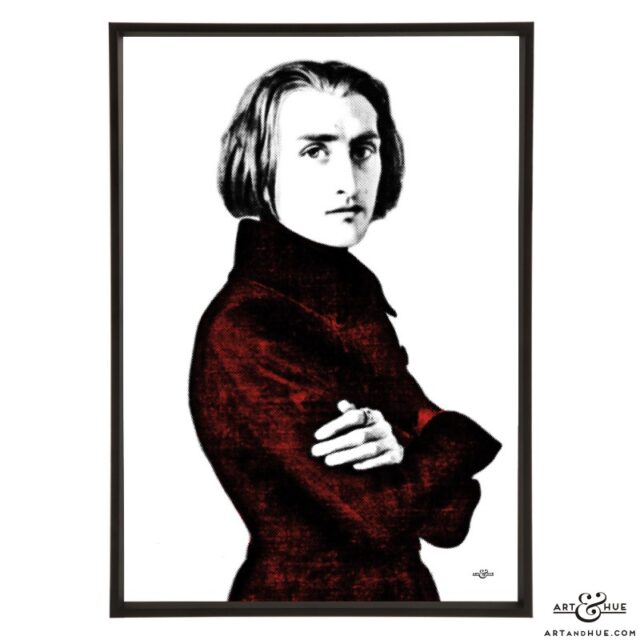 Franz Liszt stylish pop art print by Art & Hue