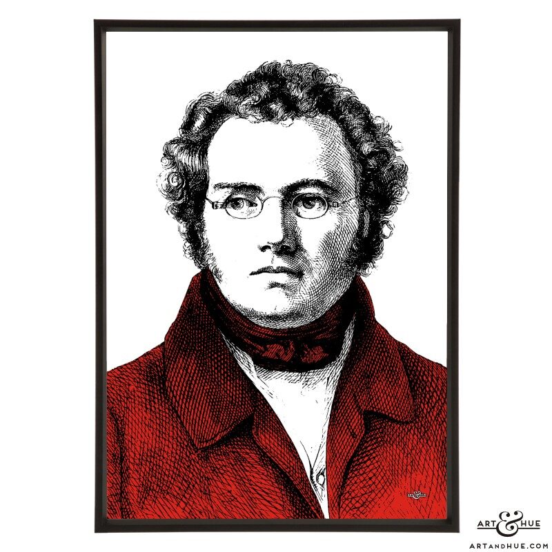 Franz Schubert stylish pop art print by Art & Hue