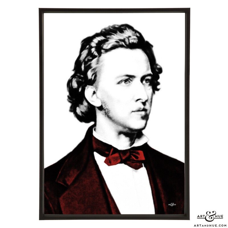 Frédéric Chopin stylish pop art print by Art & Hue