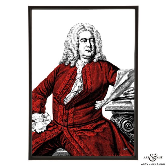 George Frideric Handel stylish pop art print by Art & Hue