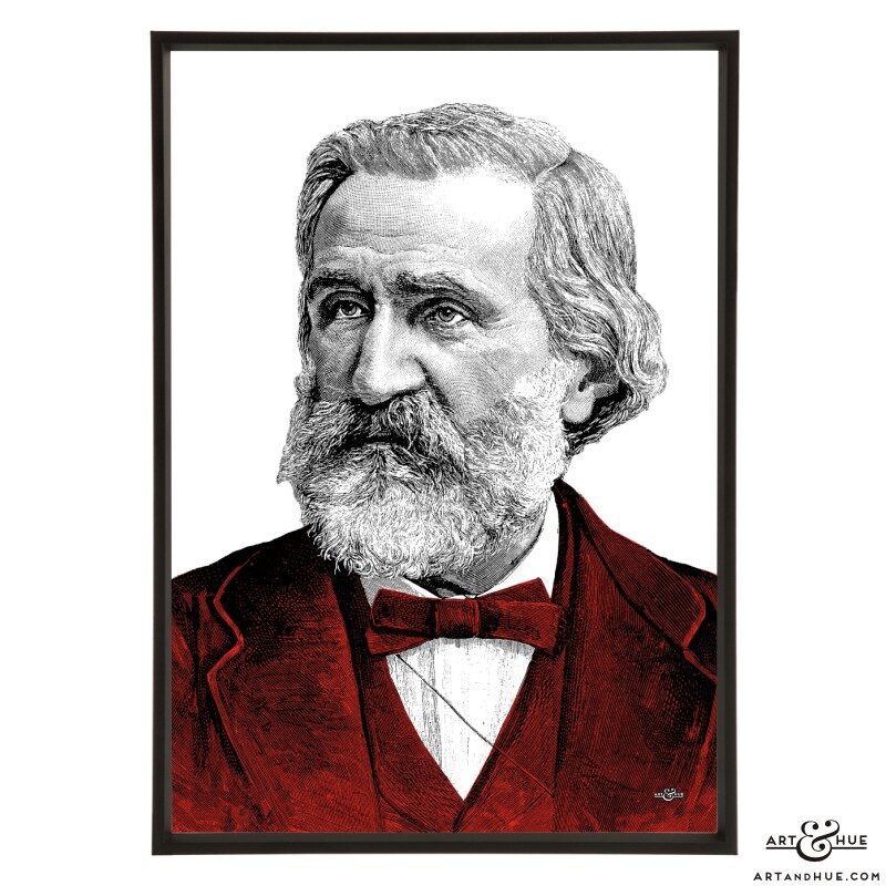 Giuseppe Verdi stylish pop art print by Art & Hue