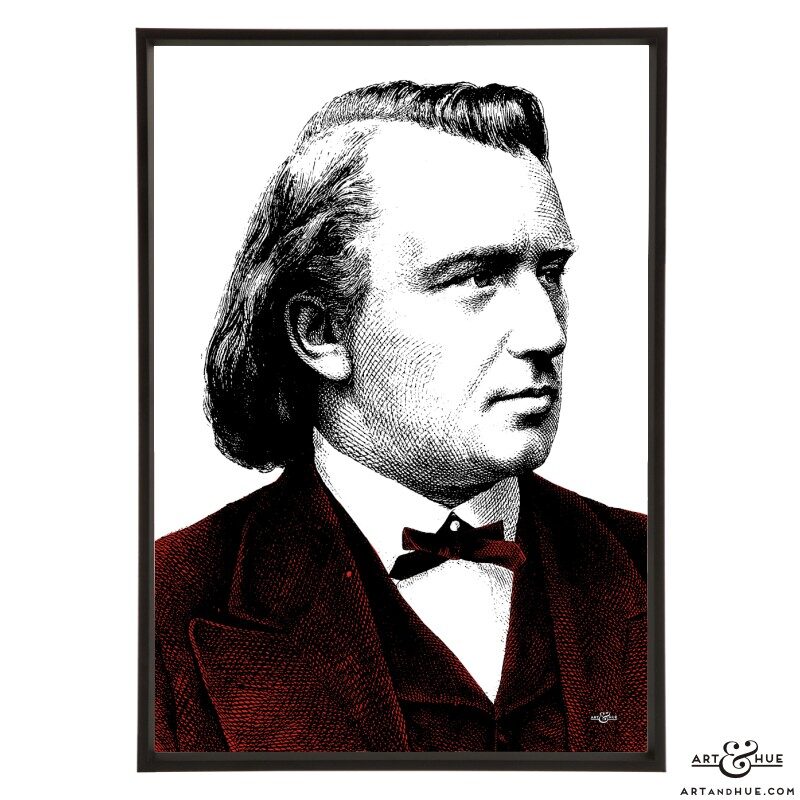 Johannes Brahms stylish pop art print by Art & Hue