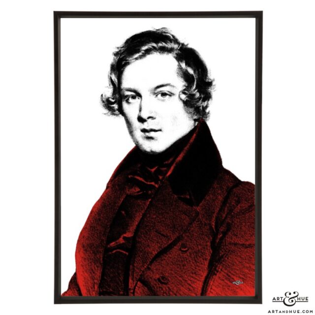 Robert Schumann stylish pop art print by Art & Hue
