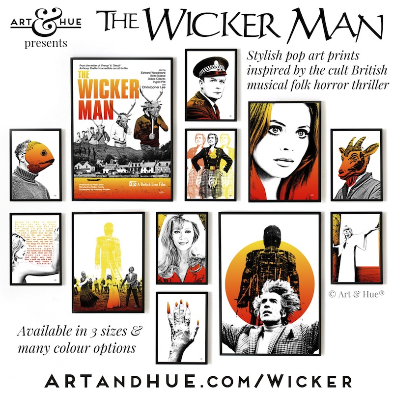 The Wicker Man pop art collection by Art & Hue
