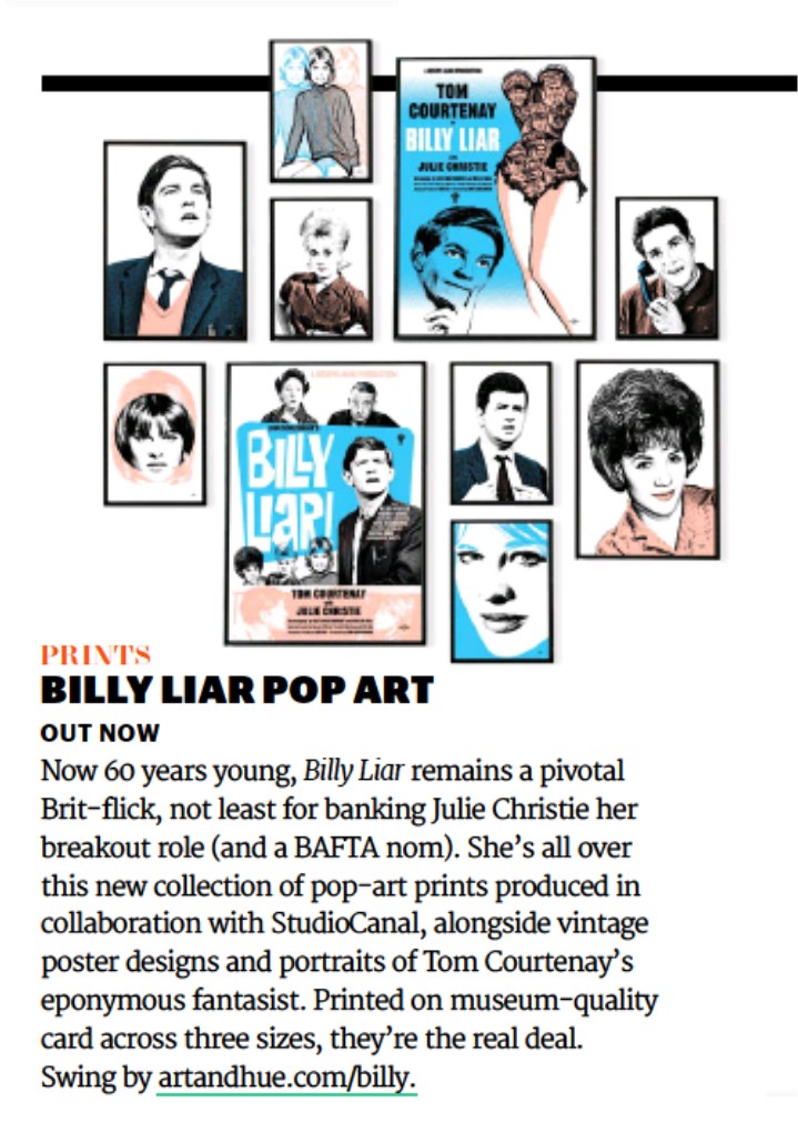Billy Liar pop art in Total Film
