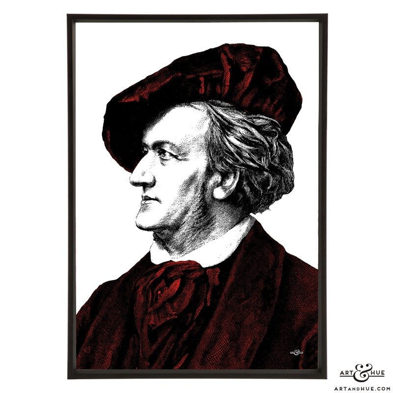 Richard Wagner stylish pop art print by Art & Hue