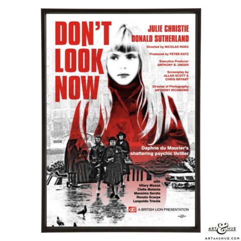 Don't Look Now stylish pop art poster by Art & Hue