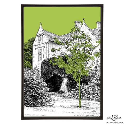 Kelmscott Manor stylish pop art print by Art & Hue
