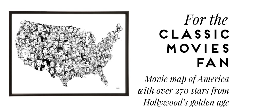 Movie Map of America pop art