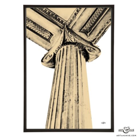 Ashmolean Column stylish pop art print by Art & Hue