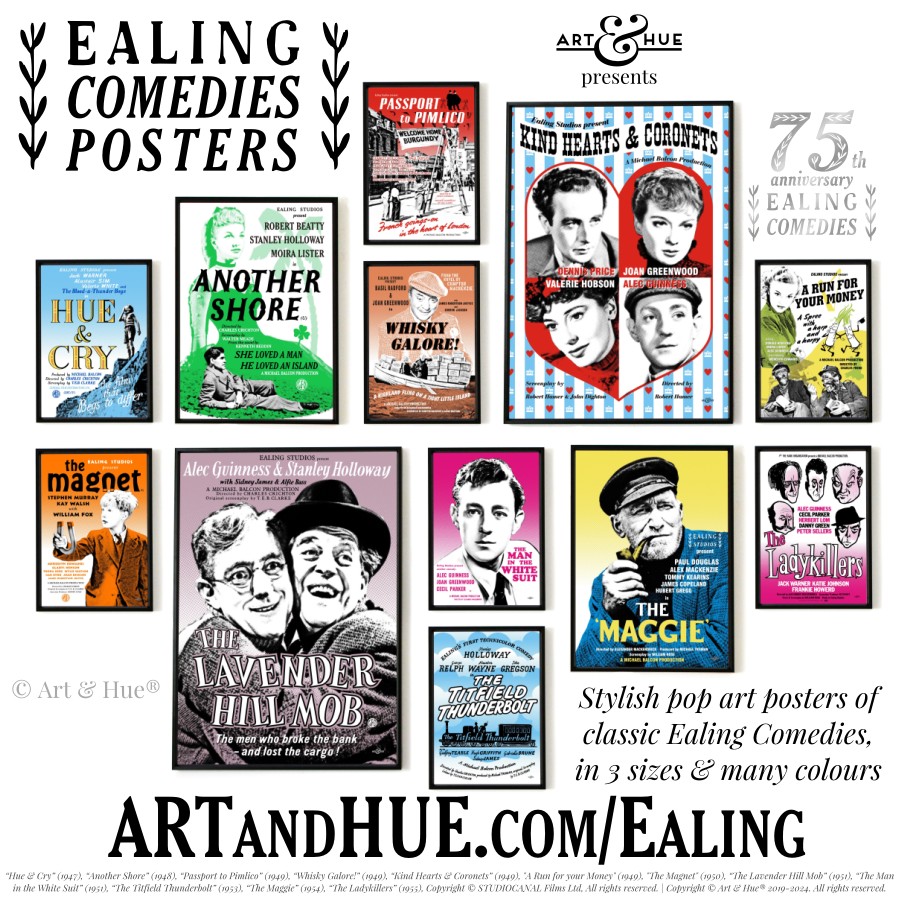 Art & Hue presents Ealing Comedies posters pop art prints