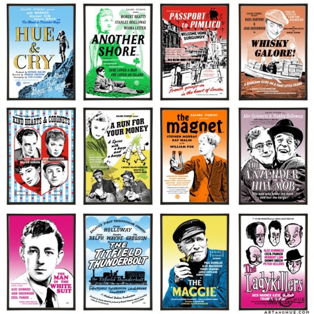 Ealing Comedies Posters Dozen Pop Art prints by Art & Hue