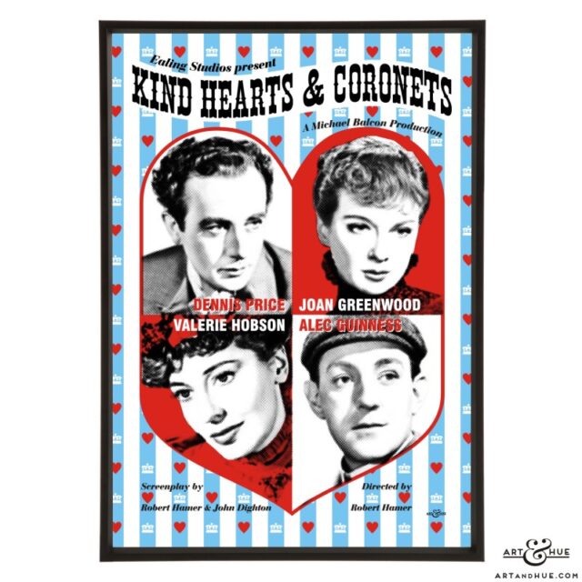 Kind Hearts & Coronets Poster stylish pop art print by Art & Hue