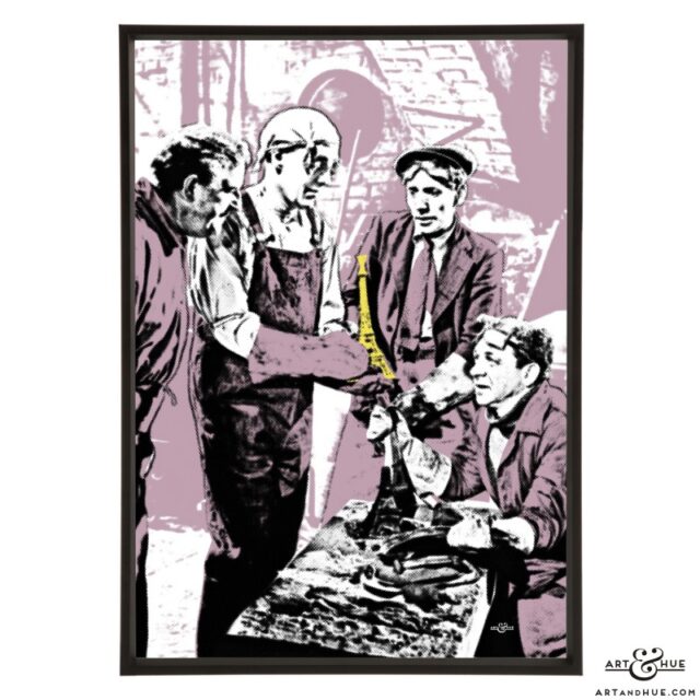 The Lavender Hill Mob Gold pop art by Art & Hue