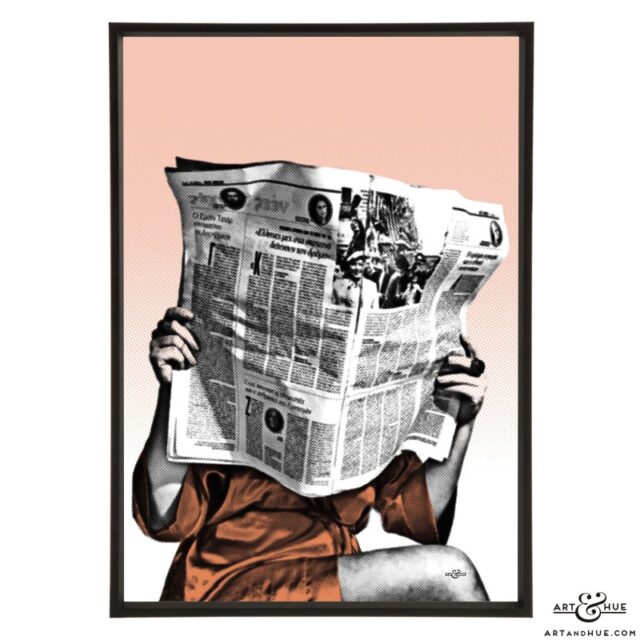 Morning News stylish pop art print by Art & Hue