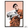 News Reader stylish pop art print by Art & Hue