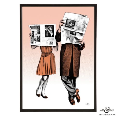 Newsstand stylish pop art print by Art & Hue