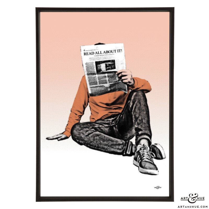 Read All About It stylish pop art print by Art & Hue