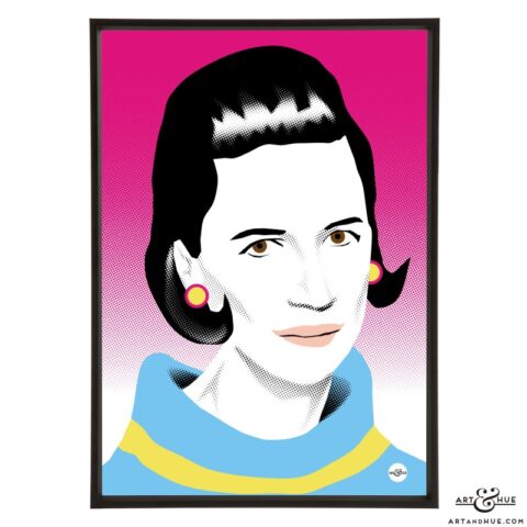 Diana Vreeland stylish pop art illustration by Art & Hue