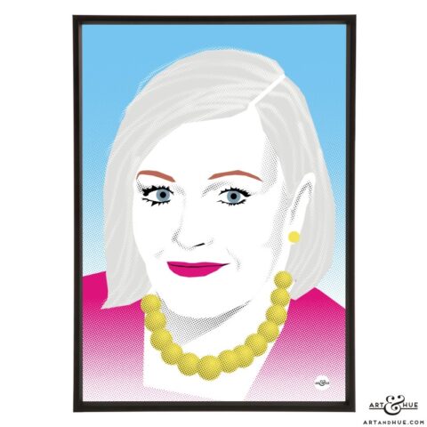 Liz Tilberis stylish pop art illustration by Art & Hue