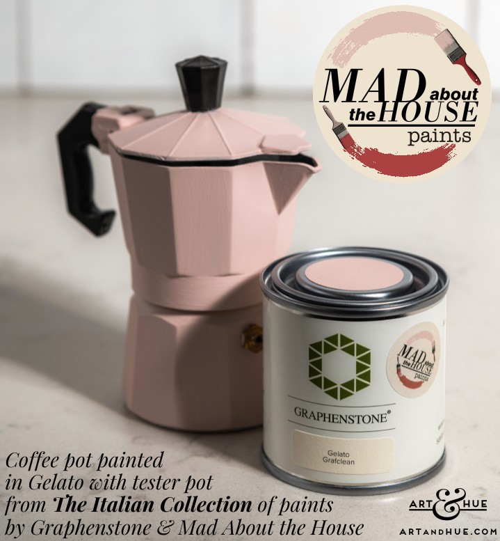 Coffee pot painted in Gelato from the Italian Collection by Graphenstone & Mad About the House