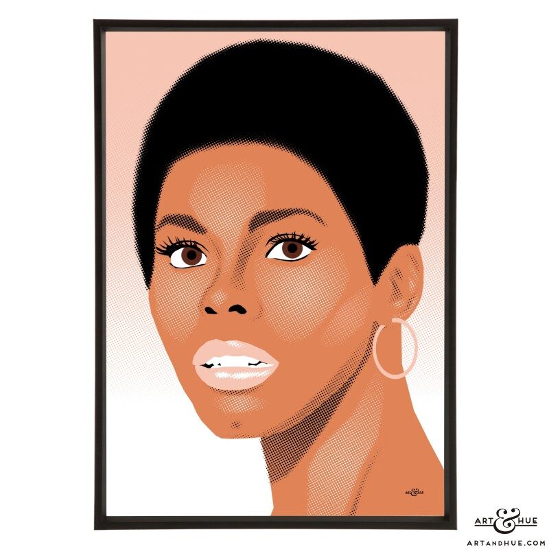 Gloria Hendry stylish pop art illustration by Art & Hue