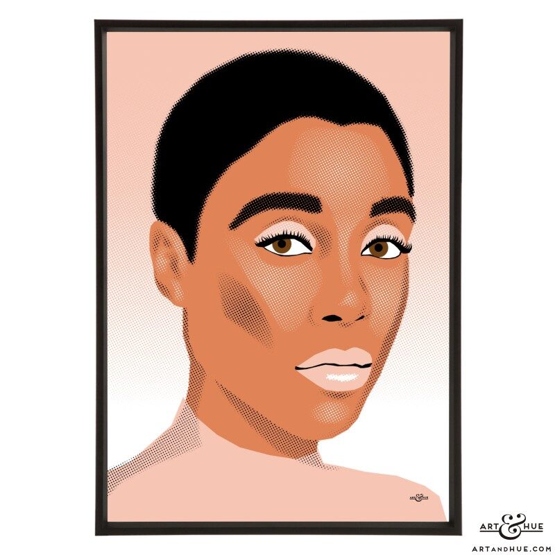 Lashana Lynch stylish pop art illustration by Art & Hue