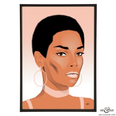 Trina Parks stylish pop art illustration by Art & Hue