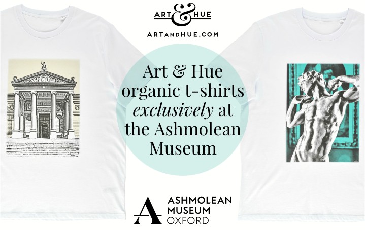 Ashmolean x Art & Hue organic T-shirts collaboration