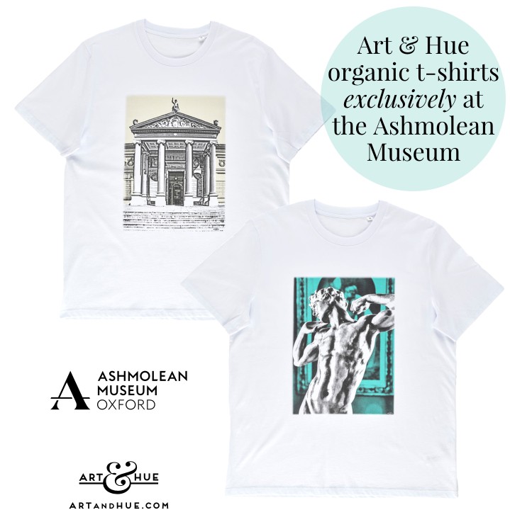 Art & Hue organic t-shirts at the Ashmolean Museum Oxford