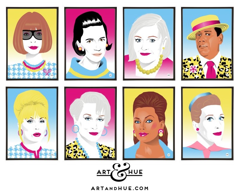 Fashion Editors stylish pop art prints in a group by Art & Hue