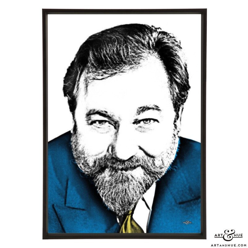 James Robertson Justice stylish pop art by Art & Hue